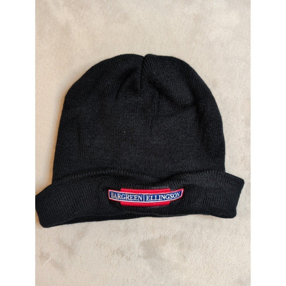 Apollo USA Beanie Hat Black Bargreen Ellingson Knit Cap Logo OSFA‎